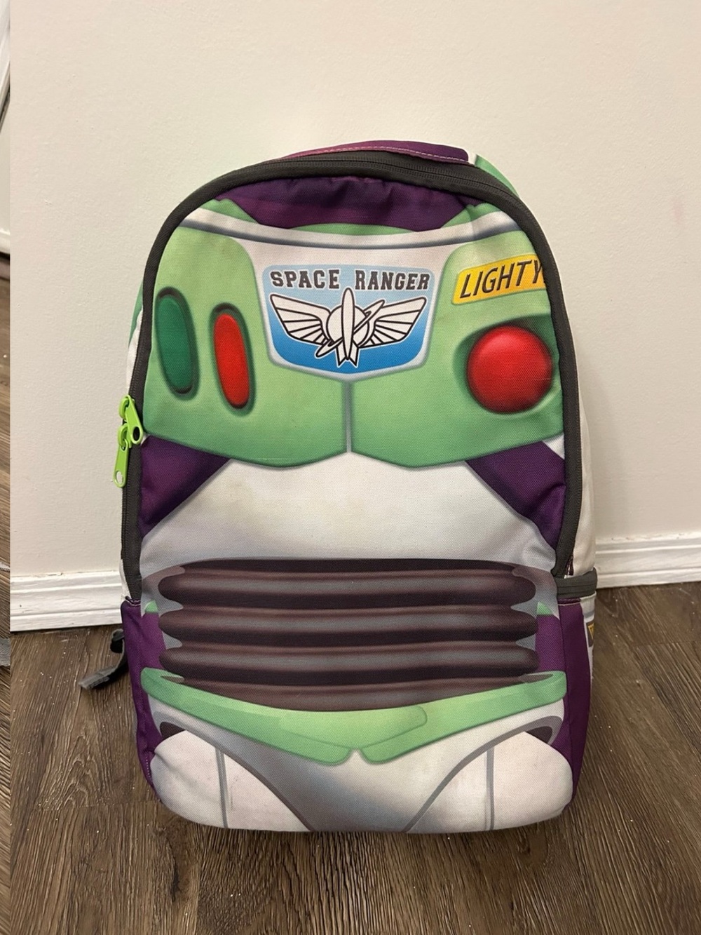 Disney Park Purple & Black Buzz Lightyear Interior Detail Backpack
